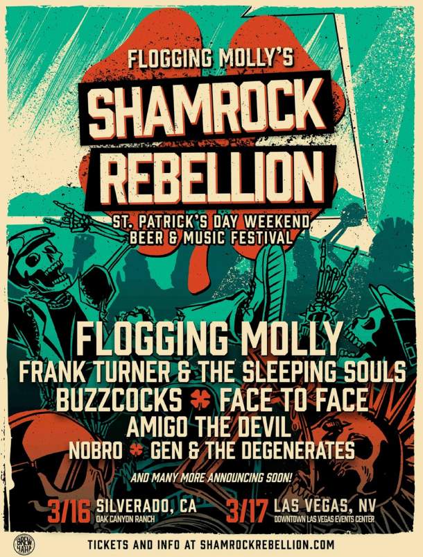 Flogging Molly’s Shamrock Rebellion St. Patrick’s Day Weekend Events